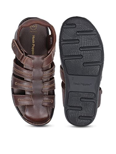 Hush Puppies Nw Track Fisherman E Men's Dark Brown Sandals - 9 UK (8644870) 4