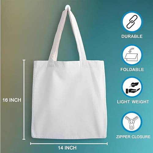 THE QUIRKY HOME Tote Bag for Women with zip, Aesthetic Canvas tote bag for college girls, office, stylish and reusable - India Theme - D No - 223 4