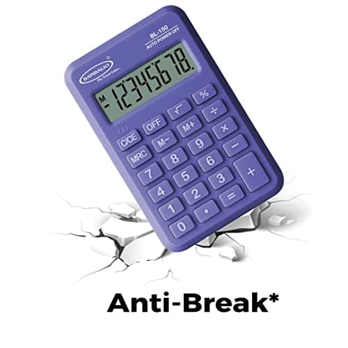 Bambalio 8 Digits BL-150 Pocket Size Electronic Calculator 3 Years Warranty. (Purple) 3