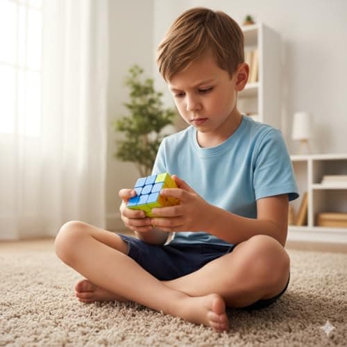 Premium 3x3 Cube – Smooth Rotation Speed Cube Puzzle Toy for Kids & Adults | Stickerless High-Speed Magic Cube | Brain Teaser & Stress Relief 5