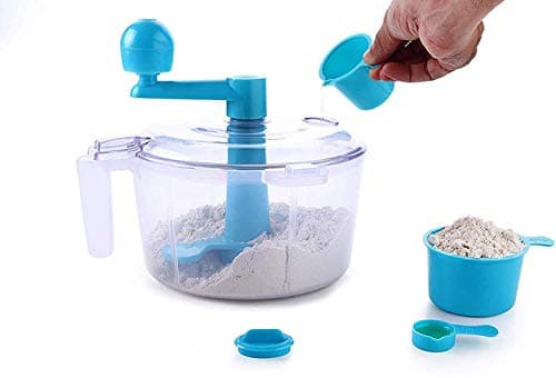 Dweezhet 2 in 1 Atta Roti Maker for Home Non-Electric Dough Maker & Liquid Mixer Chopper Machine Kitchen Atta Maker chakki clearline Measuring Cups Set Bread Mixer May Vary Hand Tool (Multicolour) 2