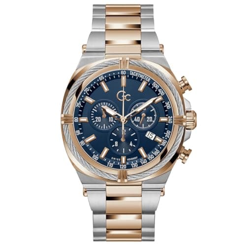 Guess Collection Round 43mm Blue Dial Analog Men Watch - Z32001G2MF