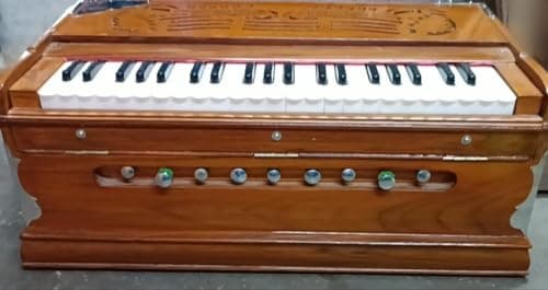Maya Musical 3.5 Octave standard Harmonium with 3 set of Reeds With 42 Italian Keys Fine Hand Polish Made With Burma Teak Wood