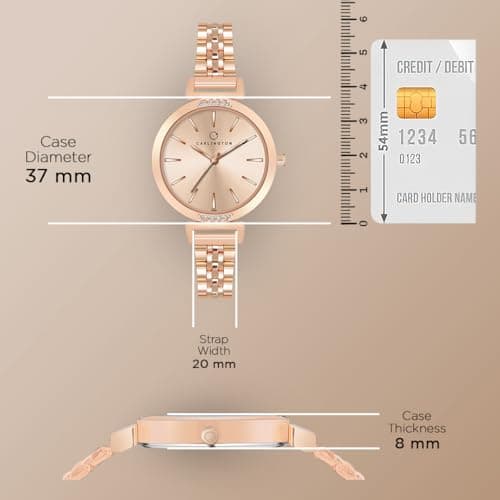 Carlington Iconic Analog Watches for Women with Premium Stainless Steel Strap - CT 2034 3