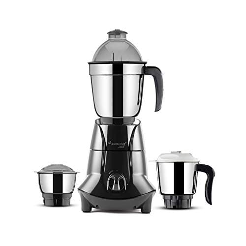 Butterfly ABS Smart Wet Grinder, 2L (White), 150 Watt & Curve Pressure Cooker, 3 Litre & Jet Elite 750-Watt Mixer Grinder (Grey) 6