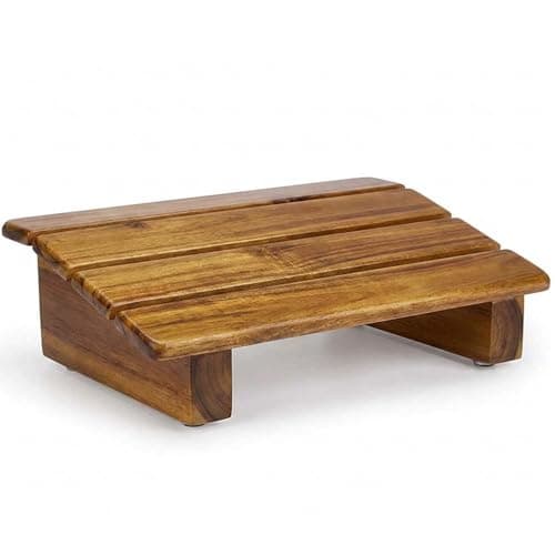 Dantawood Chair Foot Rest for Office in Natural Acacia Wood, Under Desk Foot Stool, Foot Rest Under Table for Office Home- L-14, W- 9, H- 4.3 inch