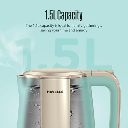 Havells Craft Quick Start Combo for Premium and Modern Kitchens | Toaster + Kettle | Perfect Kitchen Companion and Gifting Range (Blue & Golden) 4