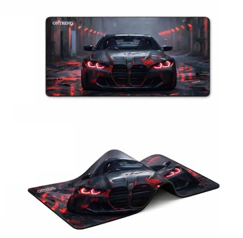 ON TREND Extended Gaming Mouse Pad, Large Desk Mat with Non-Slip Rubber Base, Smooth Control Surface, 23 x 11 Inch (Car)