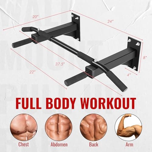Slovic Pull up Bar for Home Workout [200 KG Load Capacity] | Pull up bar Wall Mounted | Gym Equipment for Home Workout | Pull up bar stand for Men, Women & Kids | Pull up rod for Chin ups 2