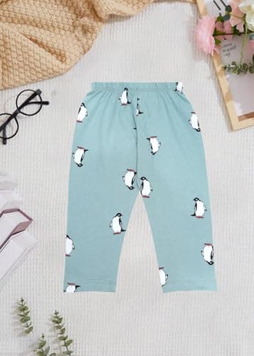 3BROS Cotton Bodysuit/Dress for Boys/Girls Full Pajama & Casual Full Sleeves Night Pajama Set Top Combo Kid's Set (Light Green) (18-24 Months) Pack of 1 4