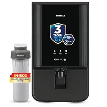 Havells Aquas Pro 3X Water Purifier 7L | RO+ UV+Copper+Zinc | No service cost for 3 Years – Filters included| Free Pre-Filter & TDS Meter | 7 stage| India's only 3 Year Filter Life