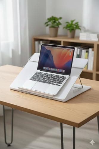 LUVYANSH Writing Table Top Elevator Writing Desk (P.S Sheets) 7m.m (Standard Size 15 * 21 Inches) Milky White Colour with Height Adjustable (Make in India) 2