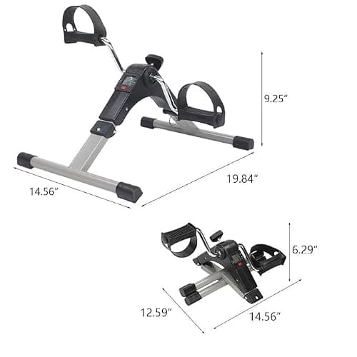 RK Prime™ Mini Cycle Pedal Exerciser – Under Desk Bike for Home & Office | Adjustable Resistance, LCD Display | Arm & Leg Workout | Non-Slip, Portable | Physiotherapy & Seniors 4