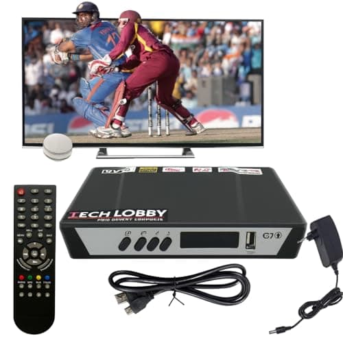 Tech-Unique Digital HD MPEG-4 Free to Air Set Top Box FTA with 5 Multi Language 120+ Channels