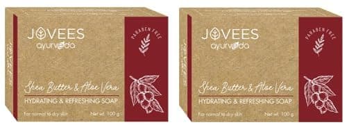 Jovees Herbal Shea butter & Aloe Vera Hydrating & Refreshing Soap 100G (Pack of 2) 2