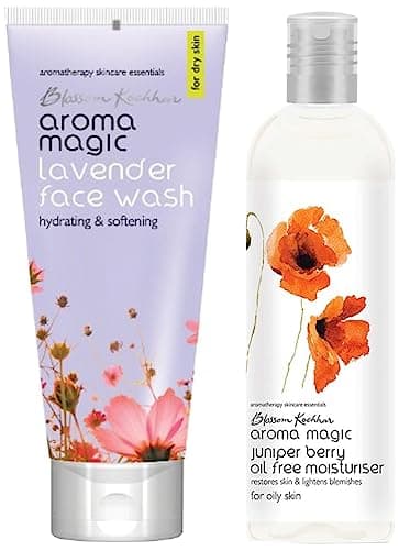 Aroma Magic Face Wash 100 Ml (Lavender) & Juniper Berry Oil Free Moisturiser 200 Ml
