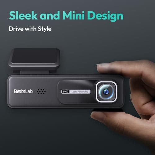 Botslab Car Dash Camera HK30 Pro Sleek and Mini Design Dash Cam 3MP 1296p 2K Resolution, 140° Wide Viewing Angle, Emergency Recording Locked, WiFi, App Support, Easy DIY Setup 3