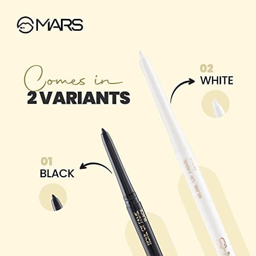 MARS Kohl of Fame Up to 12 Hours Stay Retractable Kajal | Smudgeproof and Waterproof | Long Lasting (0.35g) (Black) 4