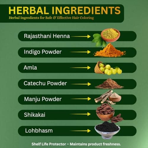 HERBAL BOON Homemade Organic Hair Colour – Soft Black, 100g | Natural & Chemical-Free, Black 5