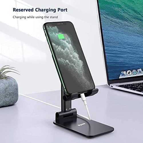 Dyazo Height Adjustable, Angle Adjustable, Fully Foldable, Anti-Slip Tabletop Mobile Phone Stand/Holder Compatible for Vivo, Oppo, iPhone, Samsung and All Mobile Phones 2