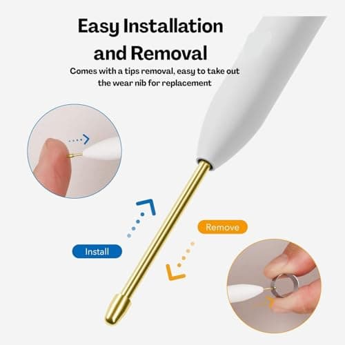 Flavizo Stylus Nib Replacement Set (12-Pack) | Metal Stylus Tips for Tablet Compatible with Galaxy Tab S10/S9/S7/S25/S24 Ultra | Universal Replacement Nibs for Smooth Writing & Drawing 5