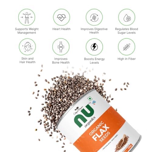 Nu Organics Black Chia Seeds – 250g, Nutrient-Packed Superfood | Organic, Non-GMO, Gluten-Free | Rich in Omega-3, Fiber & Protein for Smoothies, Puddings, and Baking 3
