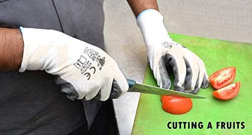 MPR4 Anti Cutting Cut Resistant Hand Safety Gloves | Industrial, Construction, Gardening, Farming, Glass & Metal Handling | Cut Resistant Nylon Hand Gloves – White (Pairs- 10, Pack of 20 gloves) 5