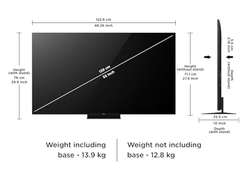 TCL 139 cm (55 inches) 4K SQD-MiniLED TV 55C7L (Black) 5
