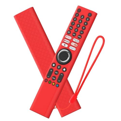 Cotbolt Silicone Remote Cover for Xiaomi Mi TV 2025 Model Remote, Black, Diamond Textured, Precision Button Holes (RED, XIAOMI TV 2025)