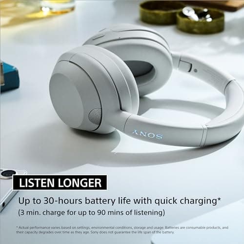 Sony ULT Wear WH-ULT900N Noise Cancellation Wireless Bluetooth Over Ear Headphones with Massive Bass, Up to 50Hrs Battery-Grey 5