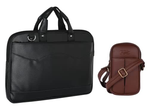 Pramadda Pure Luxury Stylish Faux Leather Messenger Sling Combo Gift Pack For Men Women | Birthday Festival Diwali Gift Item Hamper | Corporate Employee Staff Gift Set