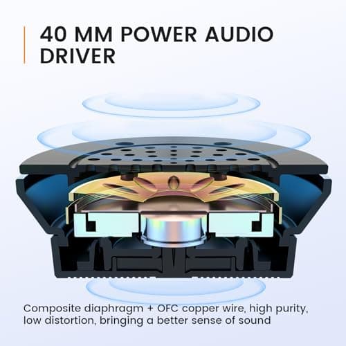 EKSA H15 Professional Wired Headphones with mic Computer Headset with Microphone for pc Black 3