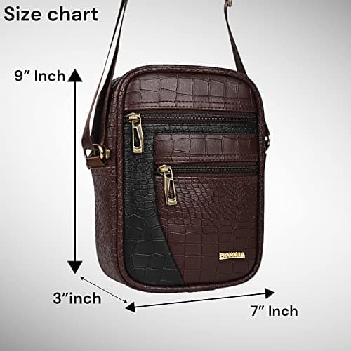 Pramadda Pure Luxury Stylish Vegan Leather Sling Messenger Bag For Men | Special Rakhi Rakshabandhan Gift For Brother | Rakhi For Brother Combo Gift Set. 4
