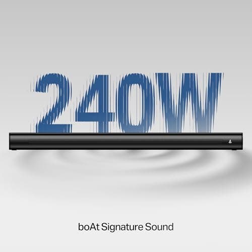 Boat Aavante 2.1 2450, 240W Signature Sound, 2.1-Channel with Wireless Subwoofer, BT v5.4, Multiple Ports, EQ Modes, Bluetooth Sound bar, Home Theatre Soundbar Speaker (Premium Back) 2