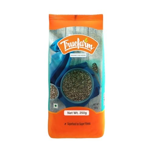 Truefarm Chia Seeds | Helps with Weight Loss | Gluten Free Seeds | Rich in Antioxidants & Omega-3 | Protein-Rich Superfoods | NPOP Certified | Pack of 2 (250g Each)