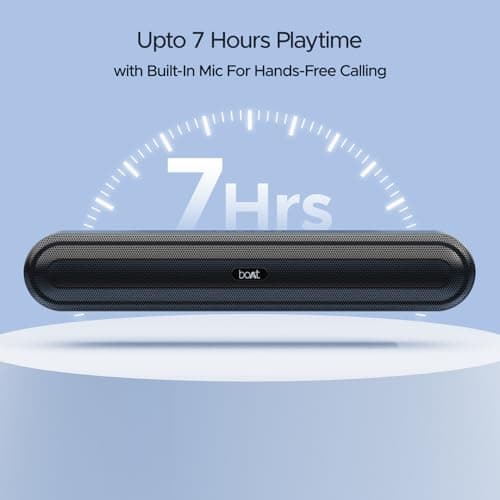 Boat Aavante Bar 490 10W Signature Sound, Dual Full-Range Drivers,7 HRS Battery, Built-in Mic,2.0 CH, TWS Feature,Multi Connect, Bluetooth Sound Bar, Soundbar Speaker (Classic Black) 6