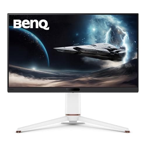 BenQ MOBIUZ EX271Q 27” (68.58 cm) 2K QHD 180Hz Gaming Monitor, 1ms GtG, AMD FreesSync Premium, DP 1.4, HDMI 2.0, 65W USB-C, 95% P3, Height Adjust, KVM, AI Color Adjustment, Remote Controller (White) 2