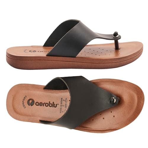 AEROBLU Ultra Comfort Flat Slippers for Women| Cushioned Footbed | Anti Skid, Flexible & Lightweight | Stylish Thong Slip-On Flats for Girls | Ideal for Party, Ethnic & Daily wear 3