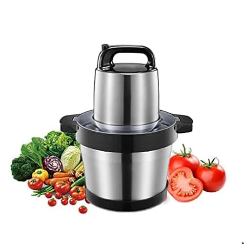 SHIKSHA PATRI 6L Large Capacity Stainless Steel Electric Food Chopper & Grinder with High-Power Motor, Dual Speed Control, Removable S-Type Blade, Vegetable, Nut & Sauce Processor for Home Kitchen