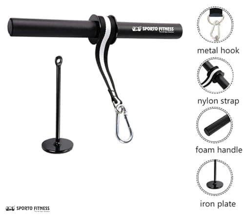 SPORTO FITNESS Wrist and Forearm Blaster,S-37 Muscle Strength Wrist Roller & Forearm Roller for Training with Soft Foam Grip Handles, Weight-Bearing Rope Training Fitness Equipment 4
