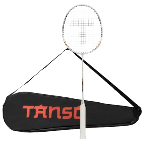 TANSO Astral 1.0 Composite Strung Badminton Racket with Free Full Racquet Cover (90 Grams, Jointless, High Strength Aluminium Frame, Carbon Fibre Shaft, 24 Lbs Tension)