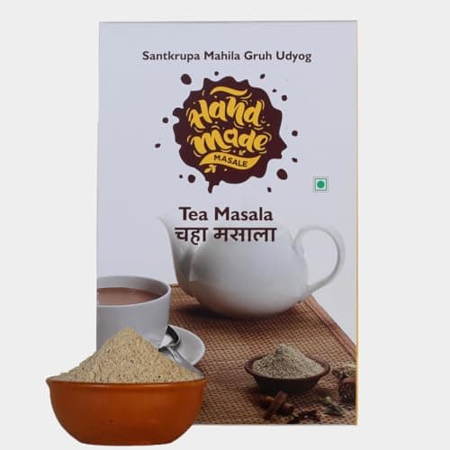 Handmade Masale Tea Masala - Aromatic Spice Blend for Authentic Chai, Crafted by Women's Self-Help Group, Preservative-Free, West India Origin - 140g