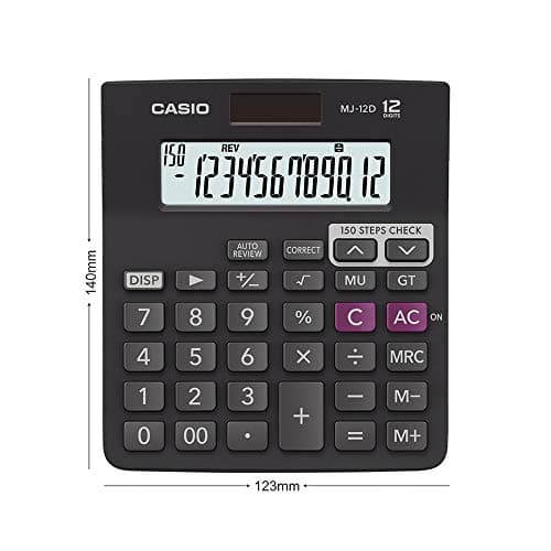 Casio MJ-12D 150 Steps Check and Correct Desktop Financial Calculator, Black 3