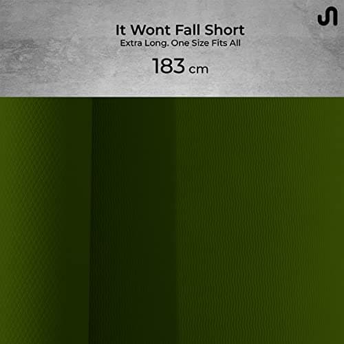 Bodyband Yoga Mat for Women and Men 4mm with Carry Strap EVA Material Extra Thick Exercise Mat for Workout Yoga Fitness Pilates and Meditation, Anti Tear Anti Slip For Home & Gym Use - Army Green 5