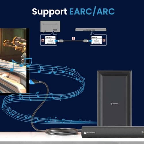 Portronics Konnect Sync 4K@60Hz HDMI to HDMI Cable (1.5M), Gold-Plated Connectors, Pure Copper Core, ARC/eARC Support, PVC Build, Compatible with Smart HDTV, Laptop, Monitor, Projector (Blue) 5