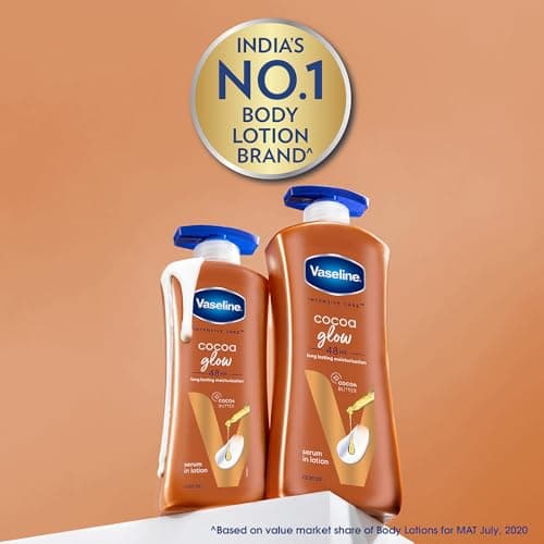 Vaseline Cocoa Glow Serum In Lotion, 600 ml | 100% Pure Cocoa & Shea Butter for Glowing & Soft Skin 4