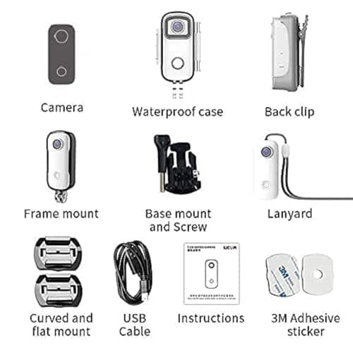 SJCAM C100+ 2K 30FPS | Magnetic Body Action Camera | 30M Water Resistant | WiFi 2.4 GHZ | Insta Go | Body Cam | Webcam, Black 4