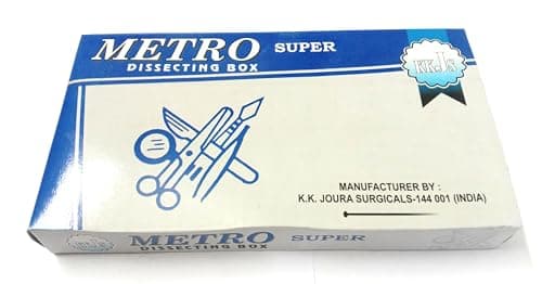 Metro Super Biology Dissection Box Set, 19 Stainless Steel Instruments, Professional Laboratory Equipment with Storage Case, Made in India 2