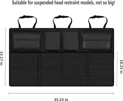 KOLODOGO Car Trunk Organizer, Backseat Hanging Organizer With 8 Large Storage Bag Super Capacity, Waterproof Trunk Storage Bag For Suv Car, Black, Nylon, Automobiles 4
