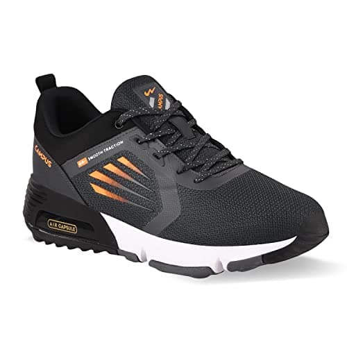 Campus Men's Tormentor F.Gry/BLK Running Shoes - 9UK/India 6G-852
